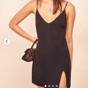 Reformation Marlowe Black Dress